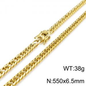 SS Gold-Plating Necklace - KN119047-Z