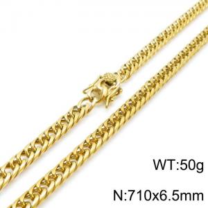 SS Gold-Plating Necklace - KN119050-Z