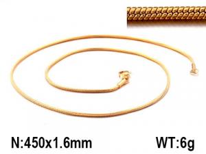 Staineless Steel Small Gold-plating Chain - KN119302-Z
