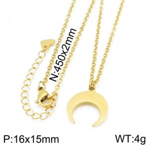SS Gold-Plating Necklace - KN119319-Z