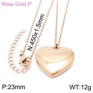 SS Rose Gold-Plating Necklace - KN119332-Z