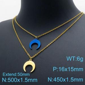 SS Gold-Plating Necklace - KN119495-Z