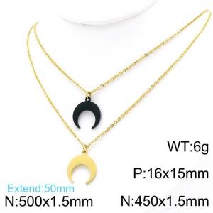 SS Gold-Plating Necklace - KN119497-Z