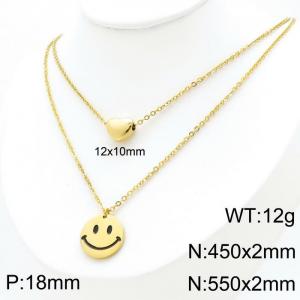 SS Gold-Plating Necklace - KN119500-Z
