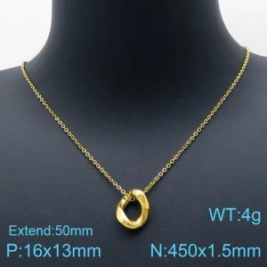 SS Gold-Plating Necklace - KN119513-Z