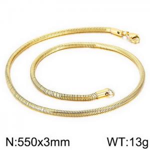 SS Gold-Plating Necklace - KN1196466-Z