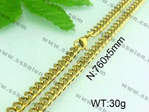 SS Gold-Plating Necklace - KN13702-Z