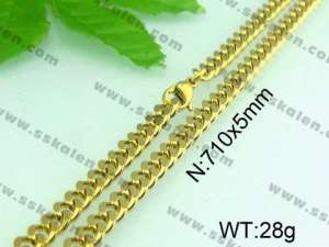 SS Gold-Plating Necklace - KN13703-Z