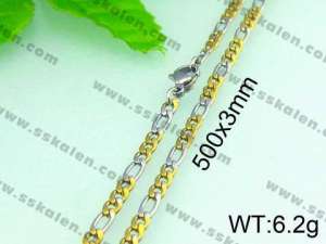 SS Gold-Plating Necklace - KN14391-Z