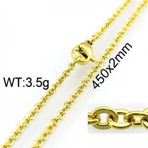 Staineless Steel Small Gold-plating Chain - KN14743-Z