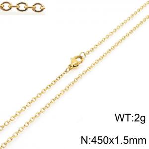 Staineless Steel Small Gold-plating Chain - KN14933-Z