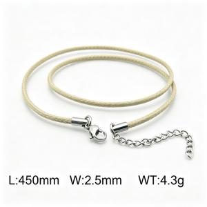 Stainless Steel Clasp with Fabric Cord - KN15923-Z