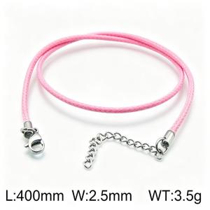 Stainless Steel Clasp with Fabric Cord - KN15928-Z