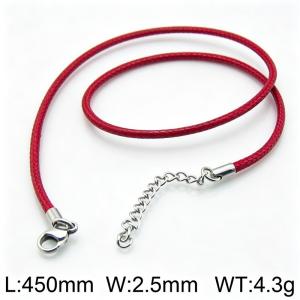 Stainless Steel Clasp with Fabric Cord - KN15935-Z