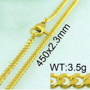 Staineless Steel Small Gold-plating Chain - KN16287-Z