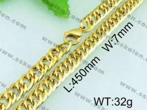 SS Gold-Plating Necklace  - KN18213-Z