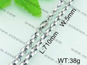 Stainless Steel Necklace  - KN18374-Z