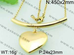 SS Gold-Plating Necklace  - KN18496-Z