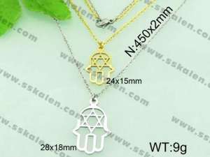 SS Gold-Plating Necklace  - KN18532-Z