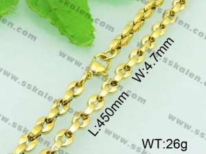 SS Gold-Plating Necklace  - KN18533-Z