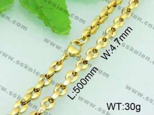 SS Gold-Plating Necklace  - KN18534-Z