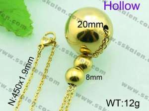SS Gold-Plating Necklace  - KN18605-Z