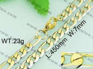 SS Gold-Plating Necklace  - KN18620-Z