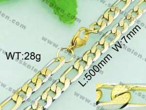 SS Gold-Plating Necklace  - KN18621-Z