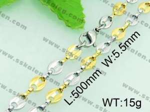 SS Gold-Plating Necklace  - KN18762-Z