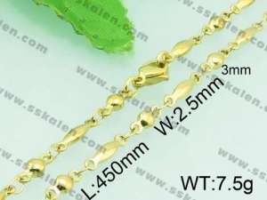 SS Gold-Plating Necklace - KN19194-Z