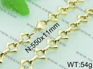 SS Gold-Plating Necklace - KN19398-H