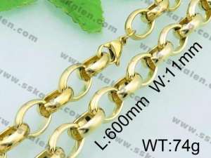 SS Gold-Plating Necklace - KN19519-Z