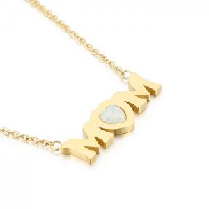SS Gold-Plating Necklace - KN196888-K