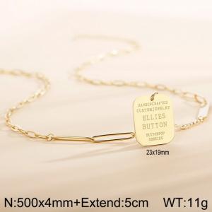 SS Gold-Plating Necklace - KN197163-KLX