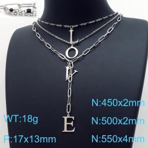 Stainless Steel Necklace - KN197633-Z