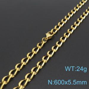 SS Gold-Plating Necklace - KN197706-Z