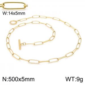 SS Gold-Plating Necklace - KN197738-Z