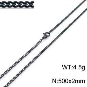 Stainless Steel Black-plating Necklace - KN198603-Z