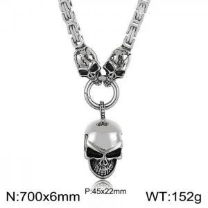 Stainless Skull Necklaces - KN199268-Z