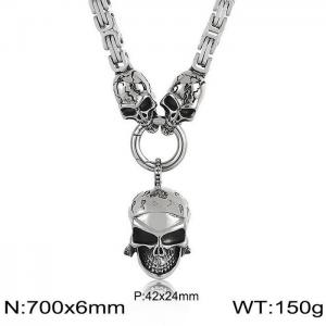 Stainless Skull Necklaces - KN199269-Z