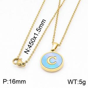 SS Gold-Plating Necklace - KN199380-LB