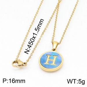 SS Gold-Plating Necklace - KN199385-LB
