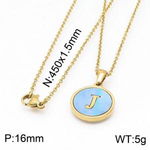 SS Gold-Plating Necklace - KN199387-LB