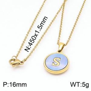 SS Gold-Plating Necklace - KN199396-LB