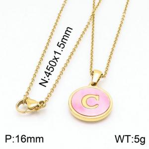 SS Gold-Plating Necklace - KN199406-LB