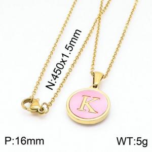 SS Gold-Plating Necklace - KN199414-LB