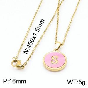 SS Gold-Plating Necklace - KN199422-LB