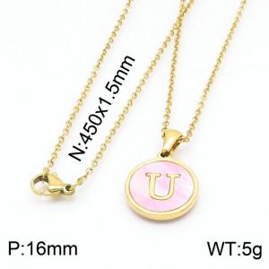 SS Gold-Plating Necklace - KN199424-LB