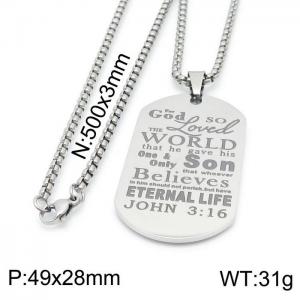 Stainless Steel Necklace - KN199635-Z