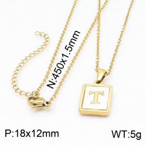 SS Gold-Plating Necklace - KN199679-K
